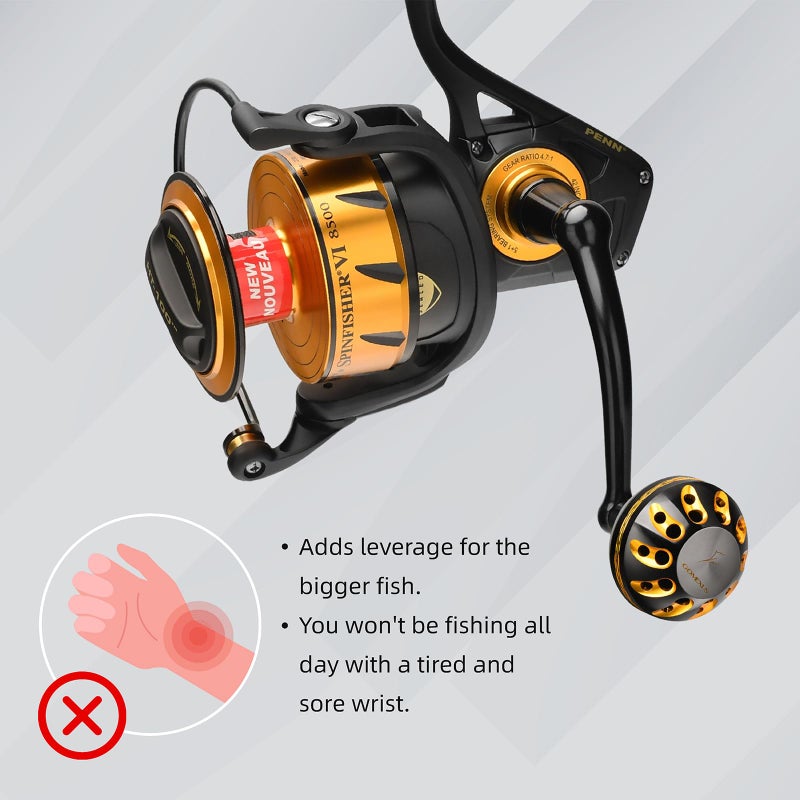 GOMEXUS Power Handle for Penn Spinfisher VI VII Slammer III IV 5500-6500,Fishing Reel Handle - Image 2